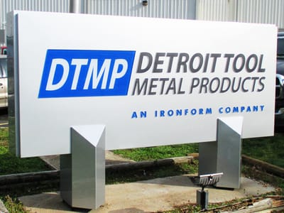 Detroit Tool Metal Products DTMP Sign
