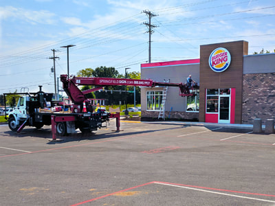 Burger King Sign Being Installed