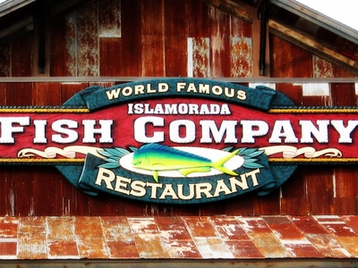 World Famous Islamorada Fish Company Restaurant Sign
