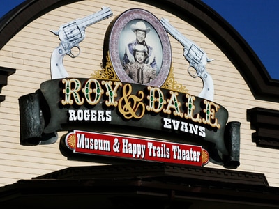 Roy Rogers & Dale Evans Museum & Happy Trails Theater sign