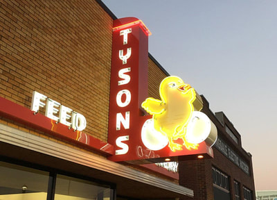 Tysons Chicken Feed Neon Sign