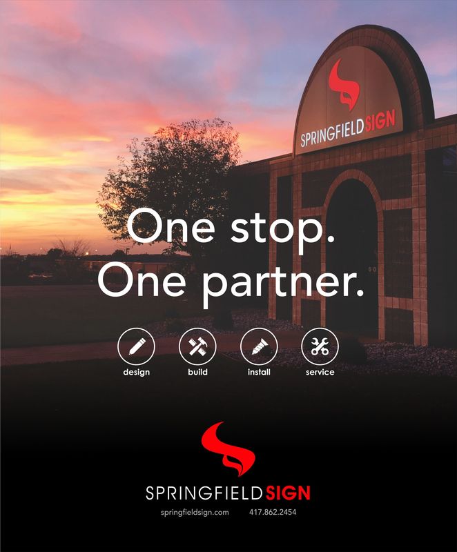 Springfield Sign, One Stop, One Partner