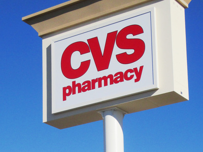 red and white CVS Pharmacy sign 