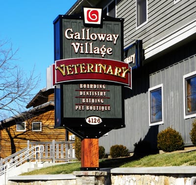 Galloway Village Veterinary sign