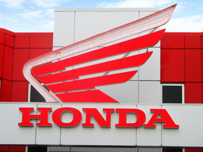 red Honda sign