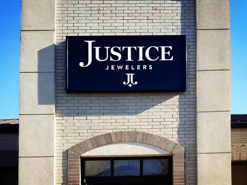 Justice Jewelers Exterior Wall Sign