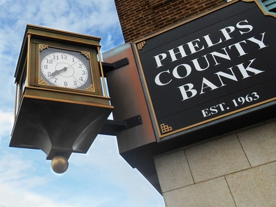 Phelps County Bank Sign